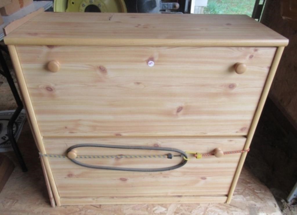 33"T x 34.5"W Wood dresser.