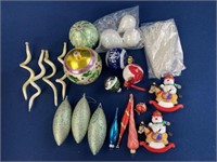Assorted Vintage and Newer Christmas Ornaments,