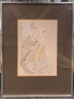 Signed Lithograph Of Nude
