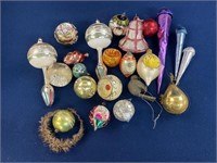 Assorted Vintage Christmas Ornaments, glass and