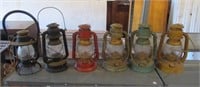 (6) Vintage lanterns includes Dietz.