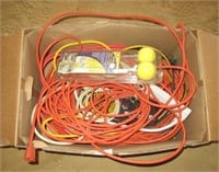 Large assortment of extension cords and power