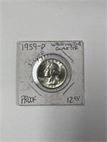 High MS Grade Silver 1959 - D Washington Quarter