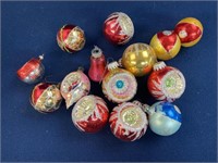 (14) Vintage Glass Christmas Bulbs/Ornaments,