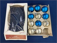 (11) Vintage Glass Ornaments/Bulbs, Made in USA,