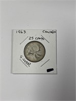 Silver Canadian 1963 Quarter