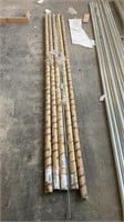 1 LOT, Assorted Round Thread Rods 3/8-16x10FT