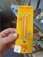 Vtg. Metal Showell Growers Thermometer
