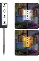 Like New Double Sided Solar Address Sign, Lighted