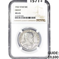 1922 STAR Grant Half Dollar NGC MS65