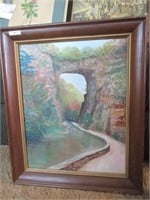 Canvas painting framed