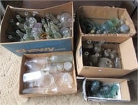 (5) Boxes of assorted antique bottles includes