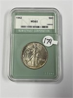 MS 65 1942 Silver Walking Liberty Half Dollar NTC
