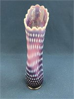 Fenton Plum Opalescent Hobnail vase 15 1/2”
