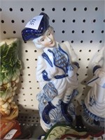 Blue & White Victorian Style Man & Women Figure