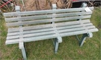 5' Plastic outdoor bench.