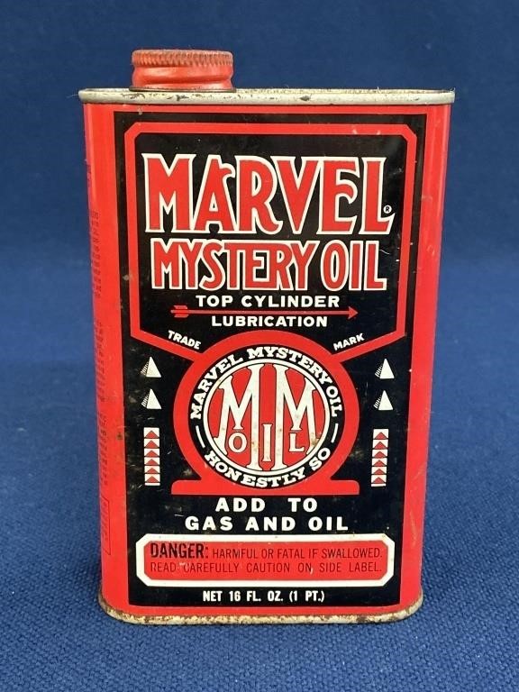 Marvel Mystery Oil Metal can 16oz,, empty