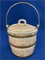 MCCOY POTTERY BUCKET COOKIE JAR, the inside of