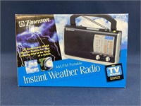 Emerson Instant Weather Radio, New in box