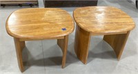 2-Wood end tables-27 x 23 x 20.5
Water damage to
