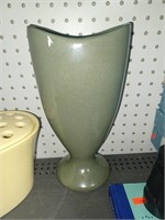 Hanger Green Vase, Double Handle Pottery Vase