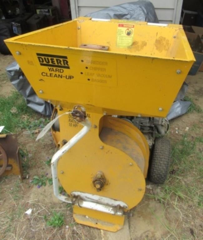 Duerr wood chipper with 10 HP Tecumseh engine