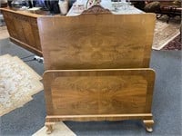 Antique Inlay Twin Bed