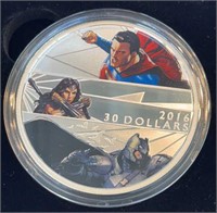 2 Oz Fine Silver $30 Batman vs Superman Coin