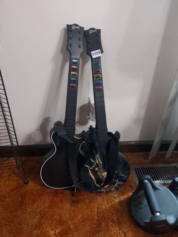 Lot of 2 Gibson PlayStation Guitar Hero Guitar