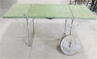 Portable metal table- 60 x 24 x 28.5