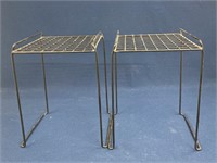 (2) Metal coated shelves