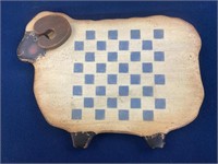 Handmade wooden Ram Checkerboard