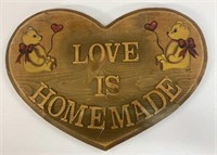 Love is Homemade wooden wall decor 15”x 10 1/2”