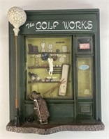 The Golf Works wooden model shop, diorama, shadow