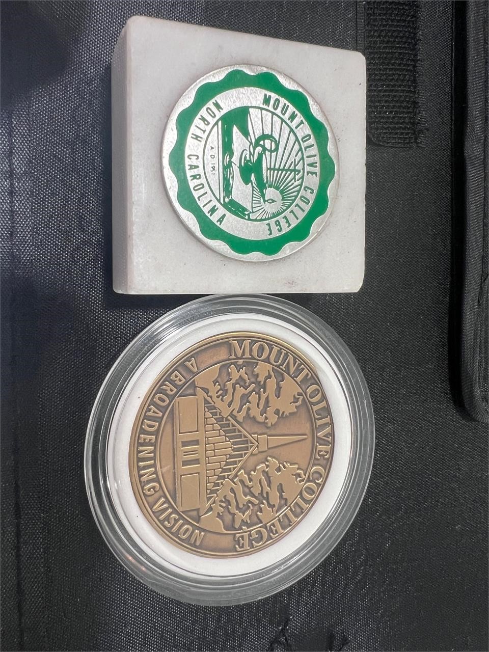 Mount Olive college celebrating 60 years coin