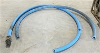 2-Blue plastic hoses-approx 210in
