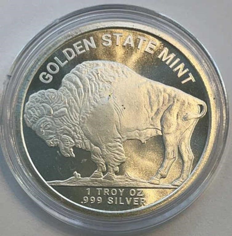 1 Troy Oz.999 Fine Silver Buffalo Coin