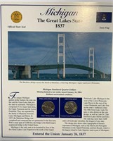 2004 USA Michigan Statehood Quarters & Stamp