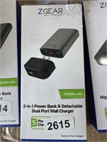 ZGEAR POWER BANK AND WALL CHARGER