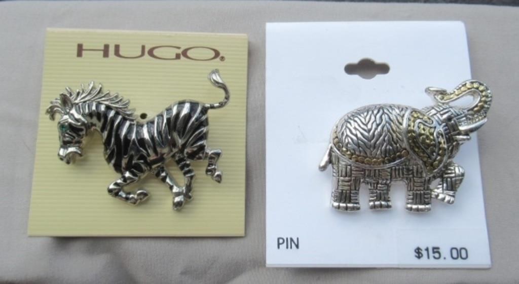 Elephant and Zebra broach.