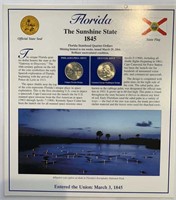 2004 USA Florida Statehood Quarters & Stamps