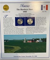 2004 USA Iowa Statehood Quarters & Stamp