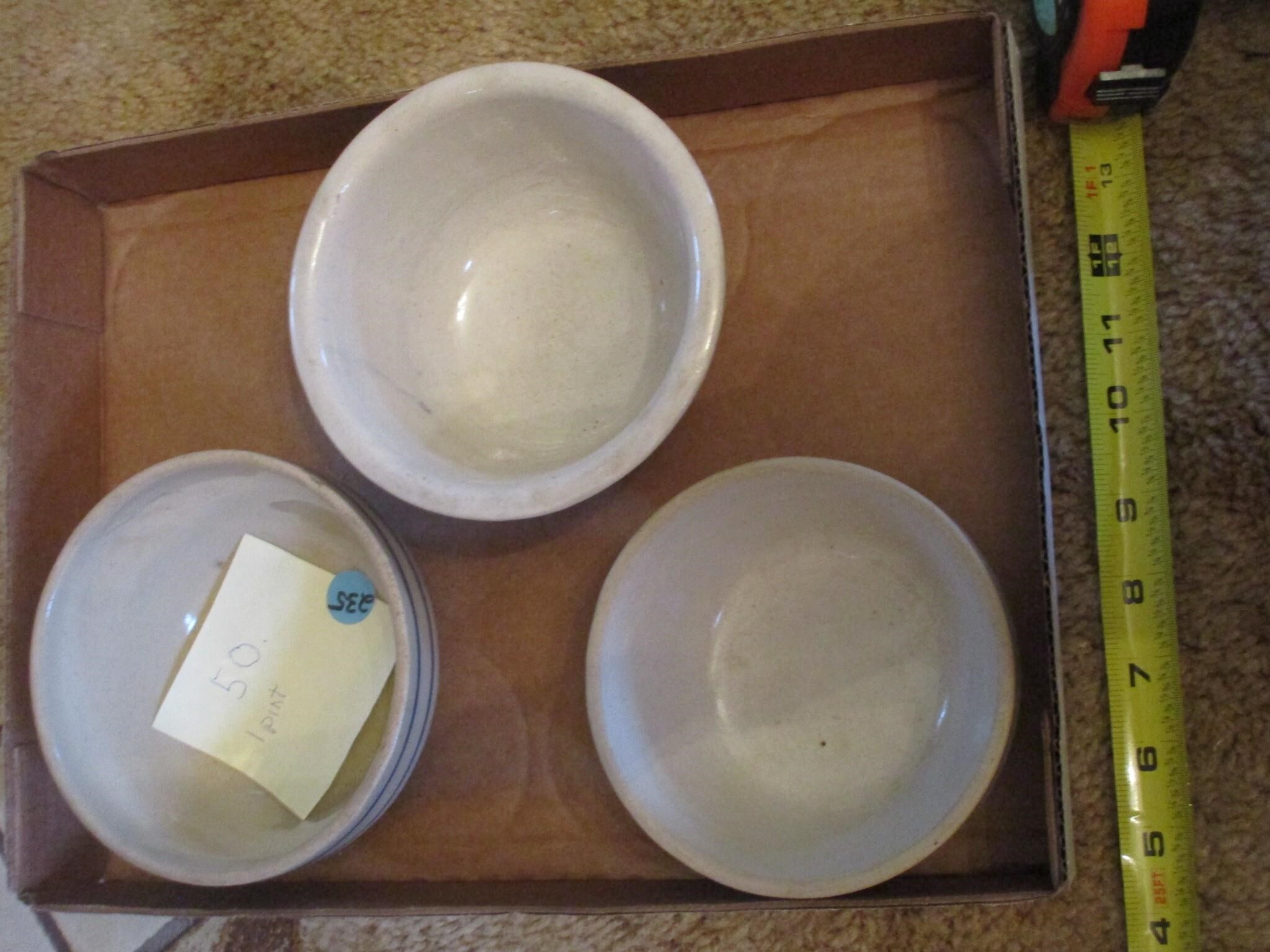 3 crock bowls