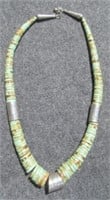 Native American style turquoise beaded necklace.
