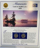 2005 USA Minnesota Statehood Quarters & Stamp