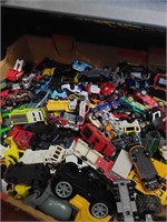 Large box of cars and trucks