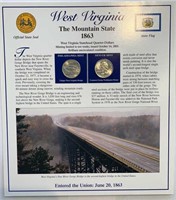 2004 USA West Virginia Statehood Quarters & Stamps