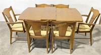 Mid-Century Walnut Dining Table and Chairs