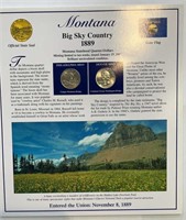 2007 USA Montana Statehood Quarters & Stamps