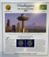2007 USA Washington Statehood Quarters & Stamps
